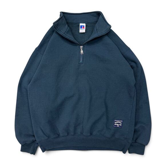 Russell Athletic Other - Vintage 90s Russell Athletic Quarter Zip Sweatshirt USA Made Dark Teal Green L